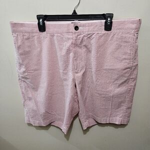 J Crew Men's Red White Stripe Stretch Cotton Preppy Casual Shorts Size 38